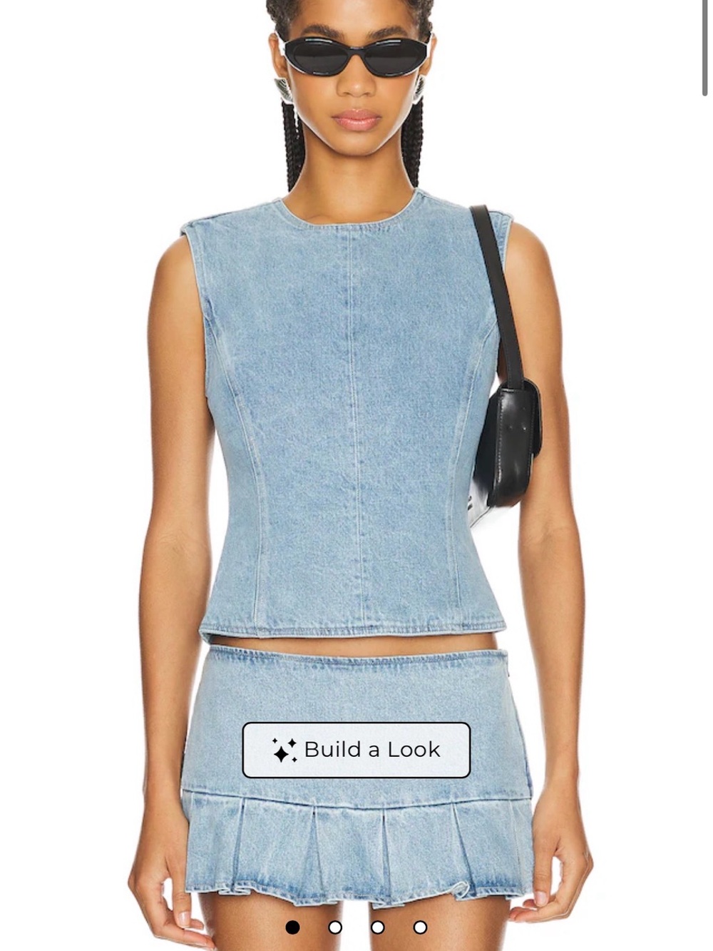 REVOLVE Light Wash Denim Sleeveless Tank